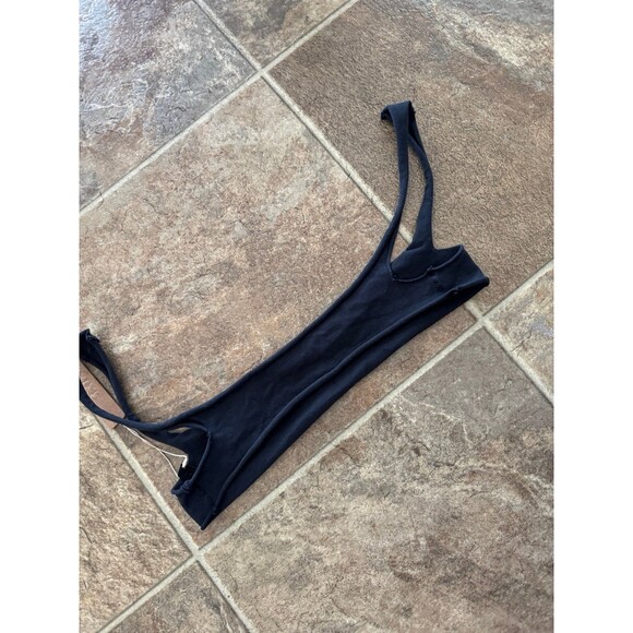 Skims Raw Edge Micro Scoop Bralette Onyx Large - Picture 7 of 9